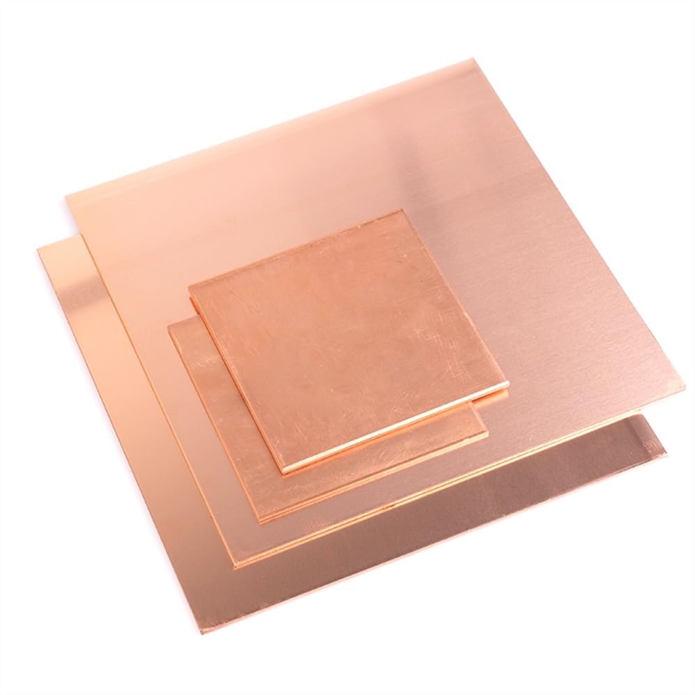 Amazon.co.jp: 4枚 50X50mm 純銅板 厚さ0.3/0.5/0.6/0.8mm 銅板 工芸品